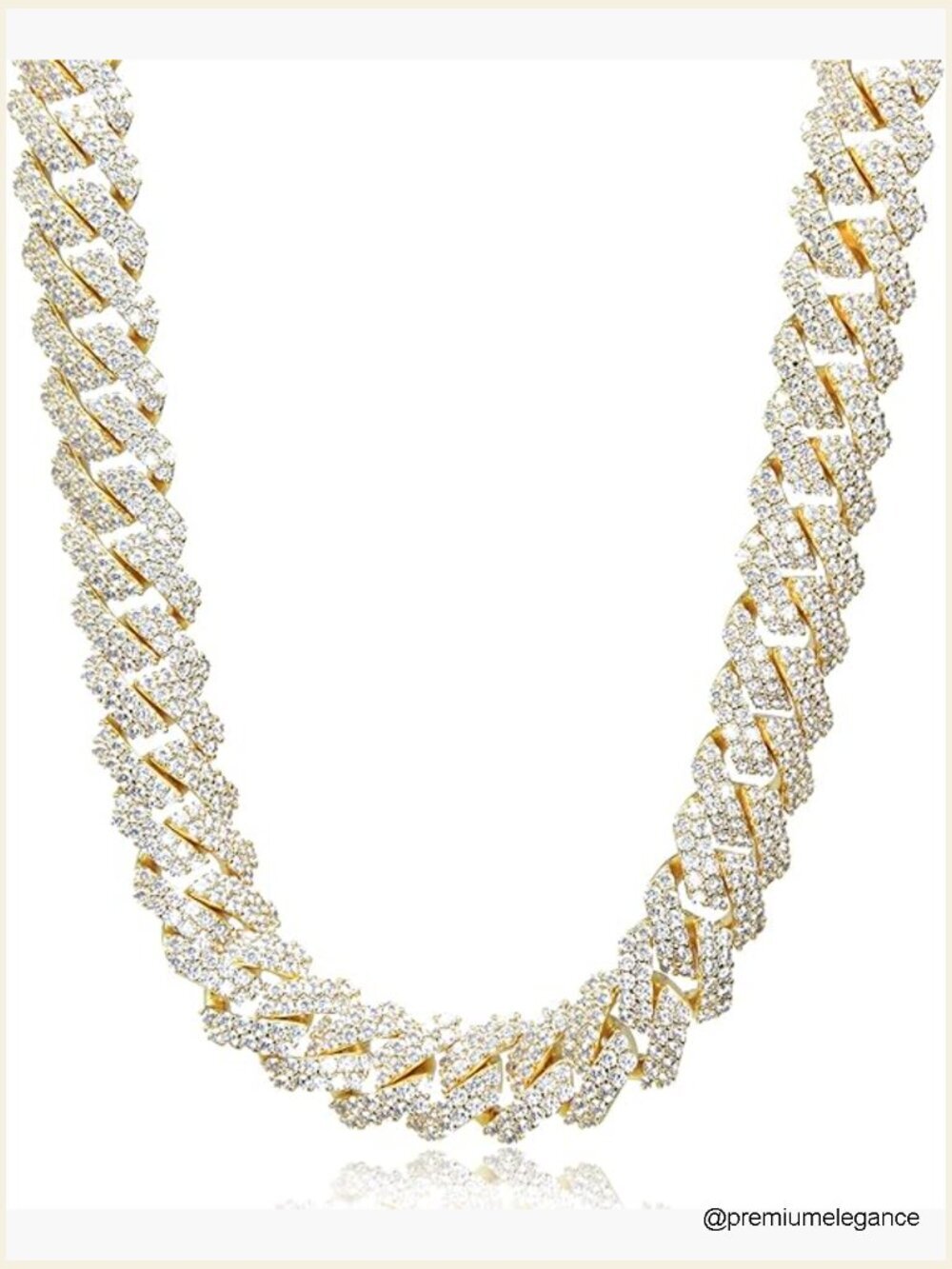 Iced Out Cuban Link Chain Necklace Bracelet for Men Women 15mm VVS CZ